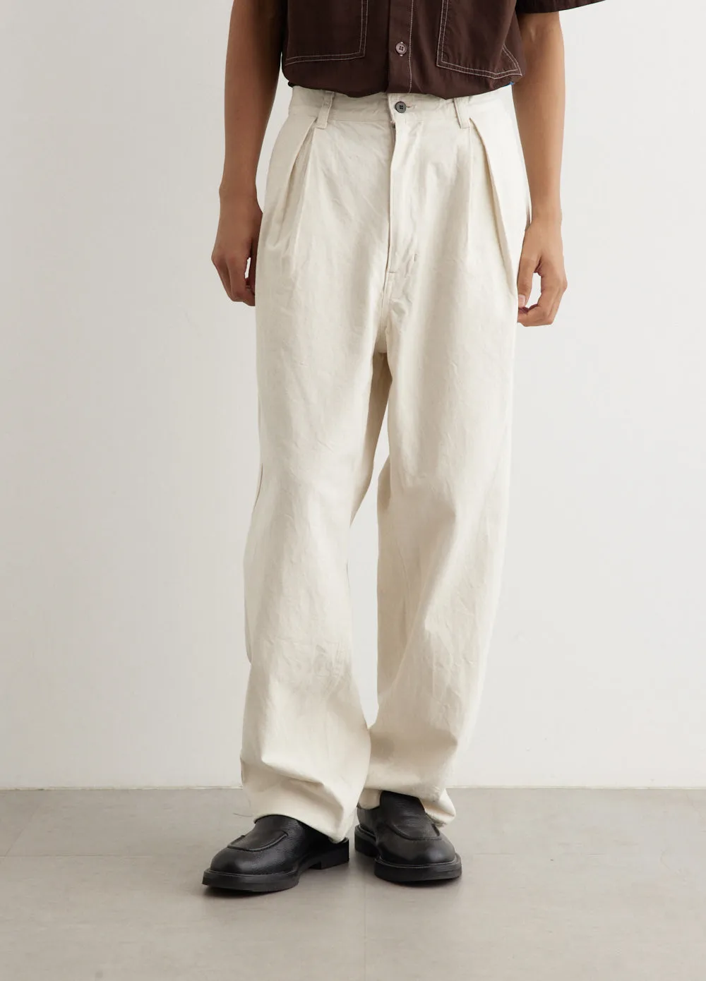 10oz Denim Box Pleat Pants