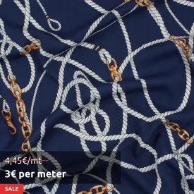 20 MTS ROLL - Printed Viscose - Chains - OFFER: 3€/MT