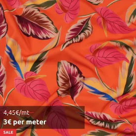 20 MTS ROLL - Stretch Matt Satin - Floral print - OFFER: 3€/MT