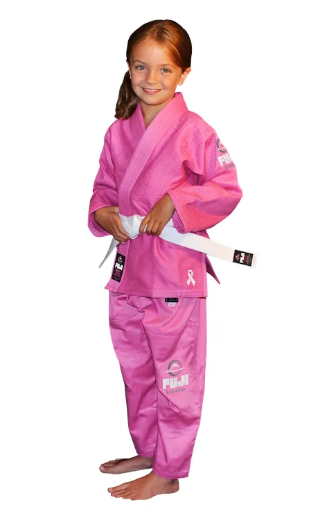 All Around Kids BJJ Gi Pink by Fuji with Belt