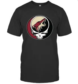 Arizona Coyotes Grateful Dead Steal Your Face Hockey NHL Mens T-Shirt