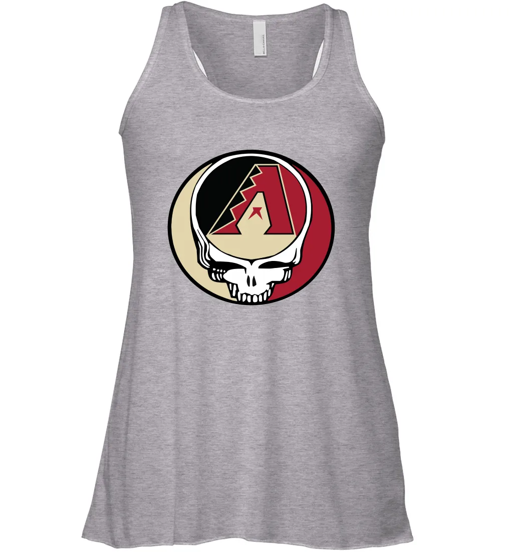 Arizona Diamondbacks Grateful Dead Steal Your Face Baseball Womens Racerback Tank Top