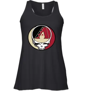 Arizona Diamondbacks Grateful Dead Steal Your Face Baseball Womens Racerback Tank Top