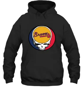 Atlanta Braves Grateful Dead Steal Your Face Baseball Adult Hoodie Sweatshirt