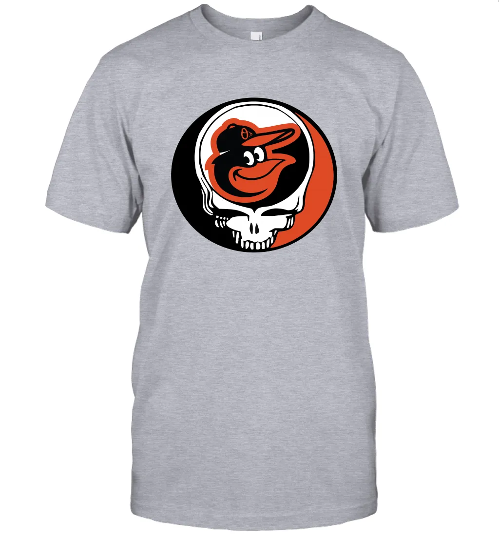 Baltimore Orioles Grateful Dead Steal Your Face Baseball Mens T-Shirt