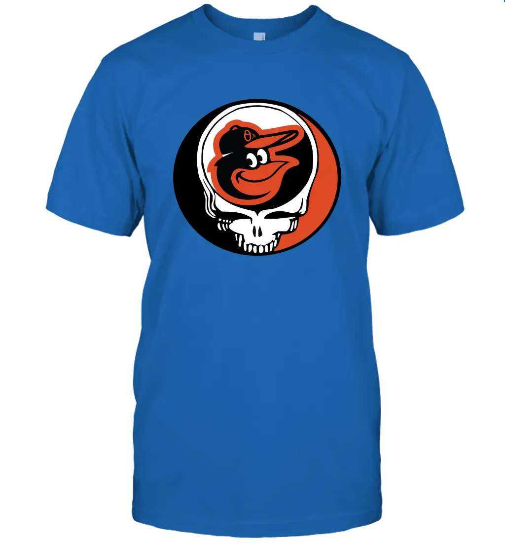 Baltimore Orioles Grateful Dead Steal Your Face Baseball Mens T-Shirt