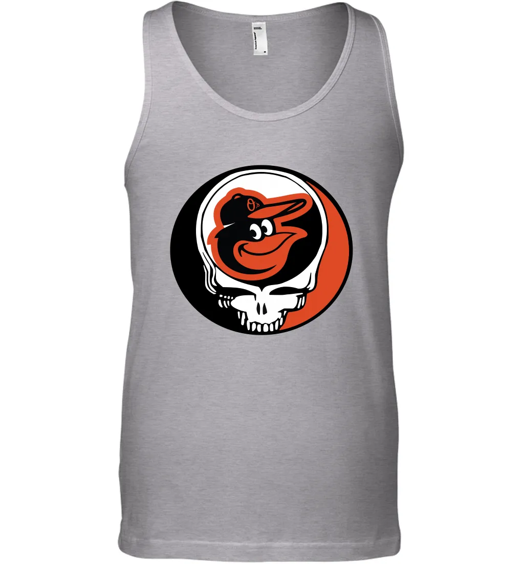 Baltimore Orioles Grateful Dead Steal Your Face Baseball Mens Tank Top