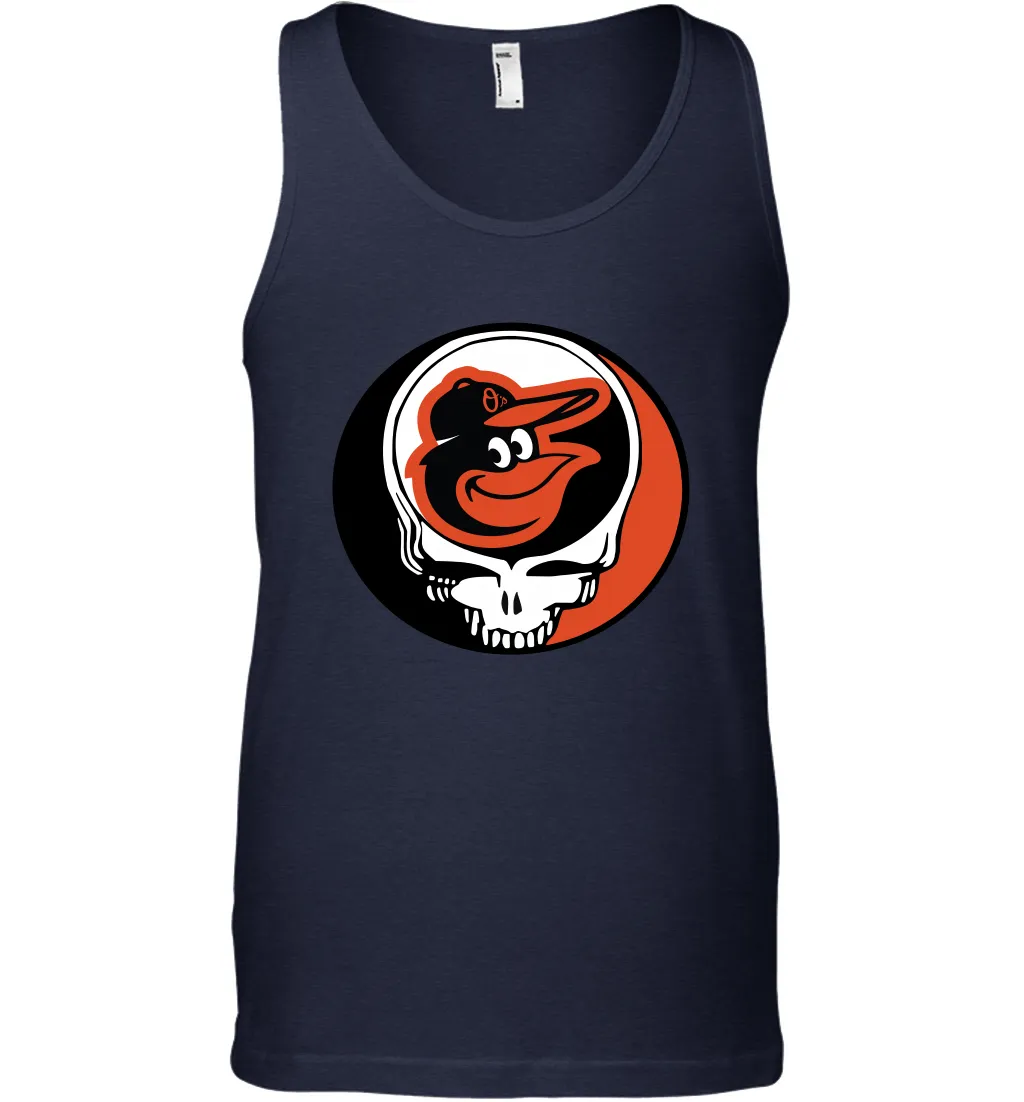 Baltimore Orioles Grateful Dead Steal Your Face Baseball Mens Tank Top