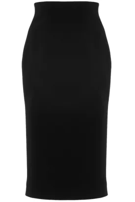 Black Back Slit Skirt