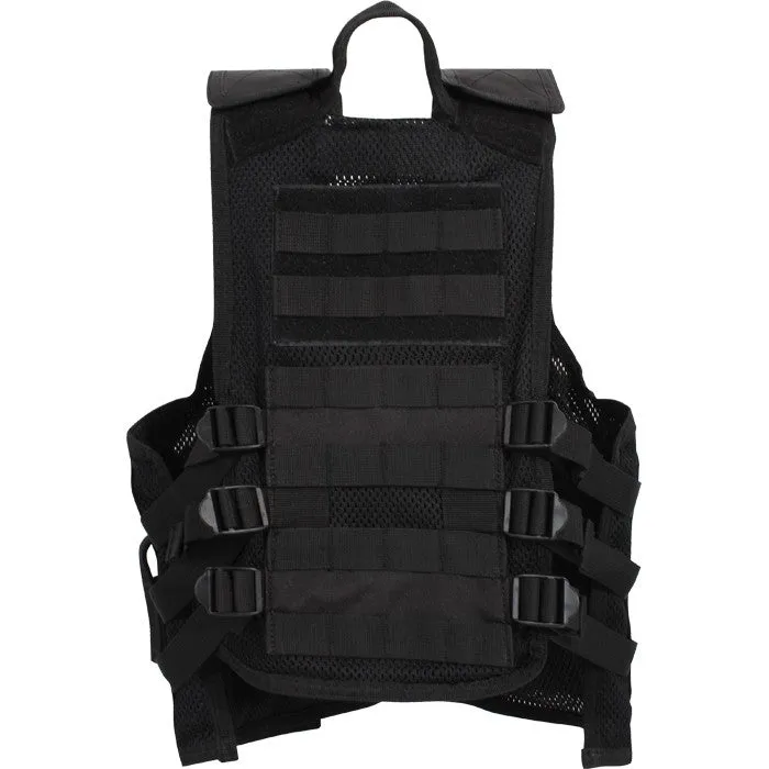 Black - Kids MOLLE Compatible Cross Draw Tactical Vest