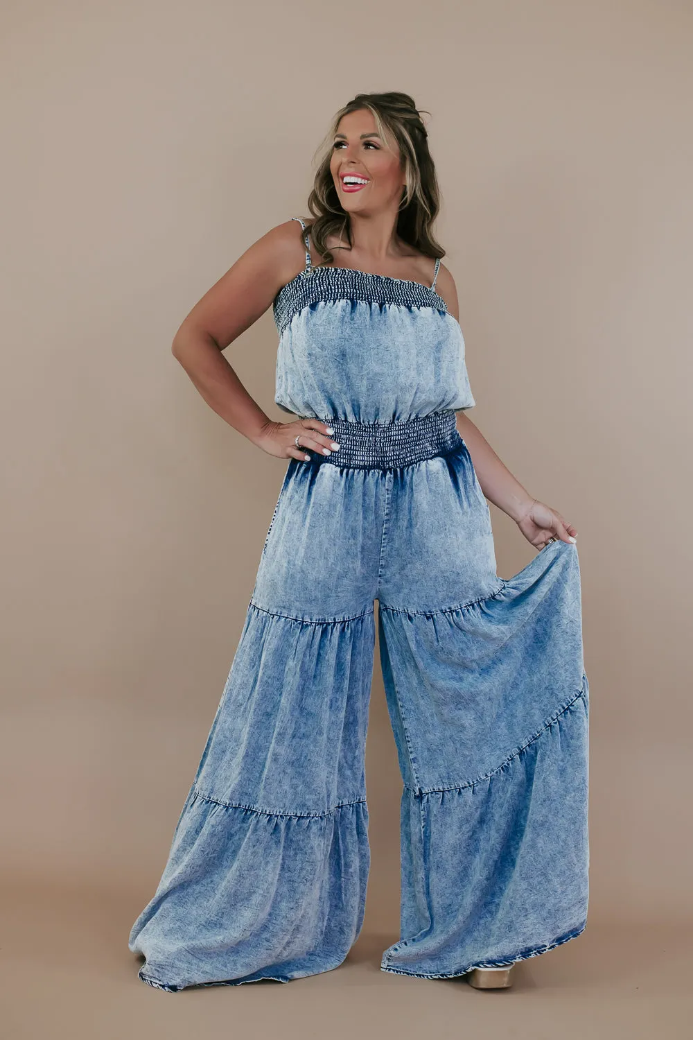 Bliss & Boho Jumpsuit, Blue