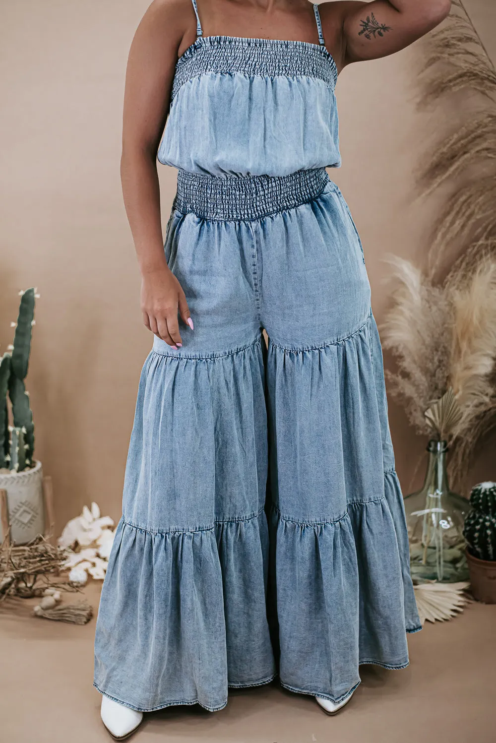 Bliss & Boho Jumpsuit, Blue