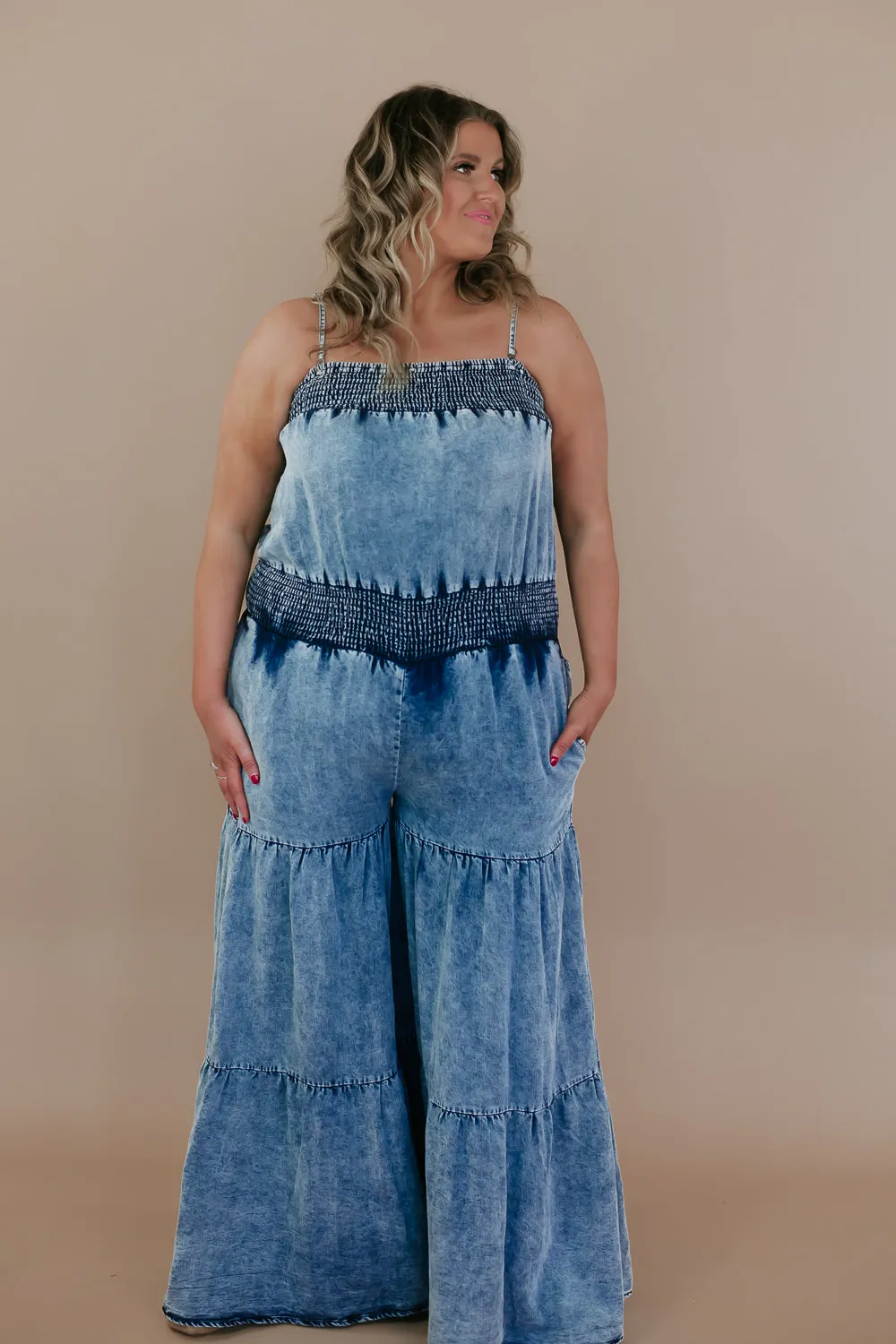 Bliss & Boho Jumpsuit, Blue