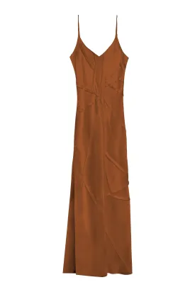 BM Elongated Recycled Dress with Slit - Walnut