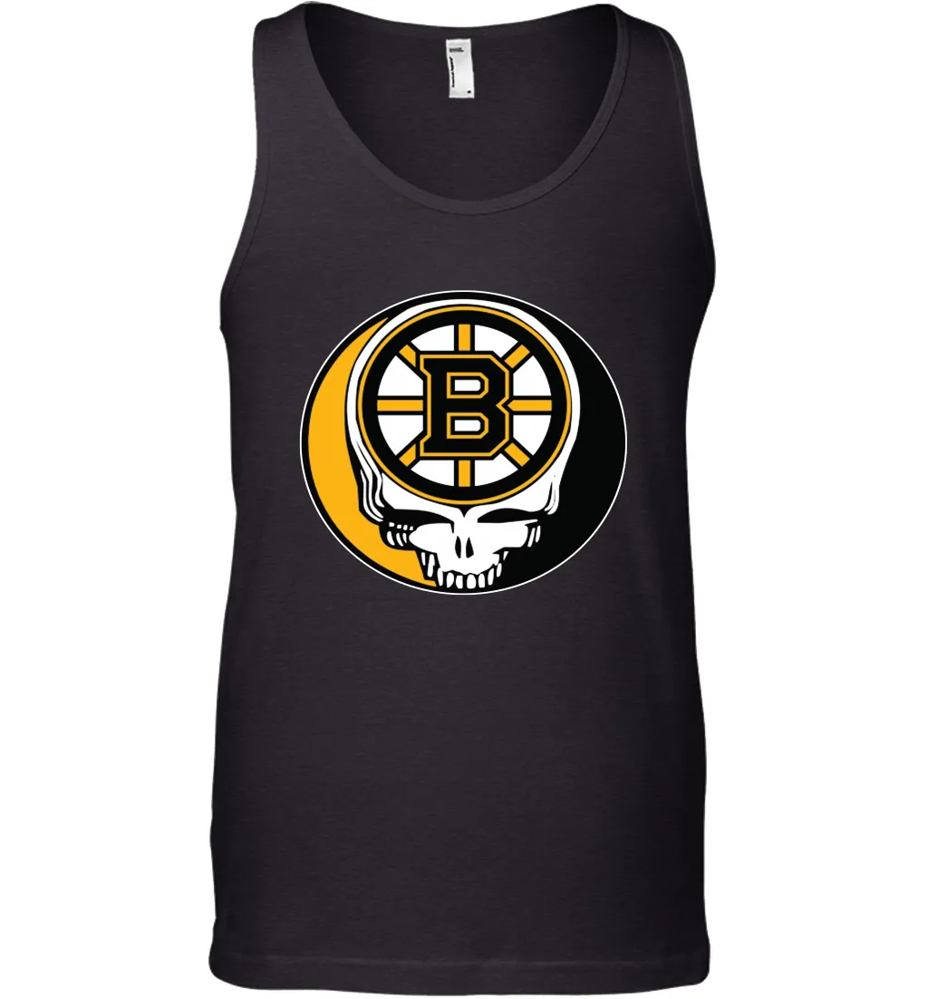 Boston Bruins Grateful Dead Steal Your Face Hockey NHL Mens Tank Top