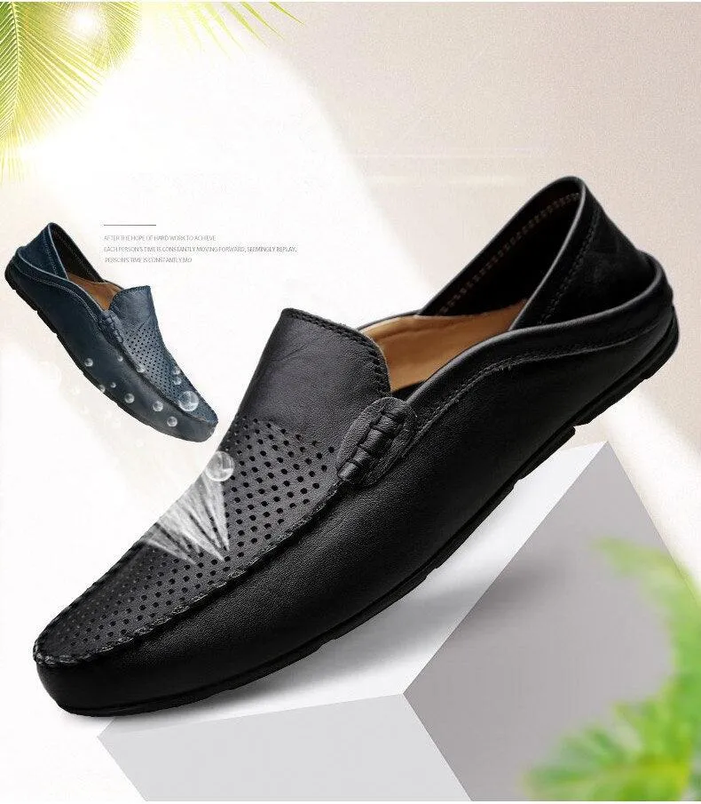 Casual Mens Loafers Genuine Leather Moccasins Light...