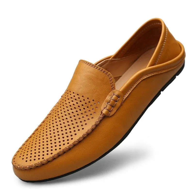 Casual Mens Loafers Genuine Leather Moccasins Light...