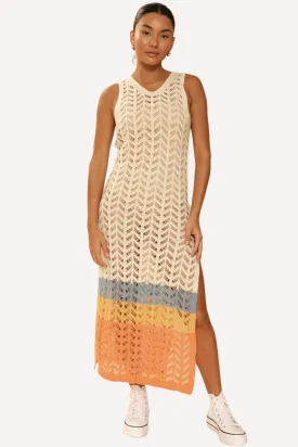 Color Block Crochet Cover Up