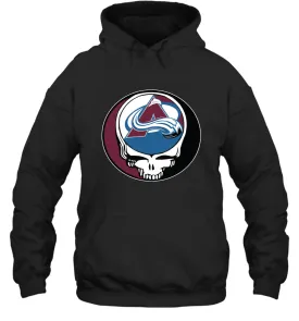 Colorado Avalanche Grateful Dead Steal Your Face Hockey NHL Adult Hoodie Sweatshirt