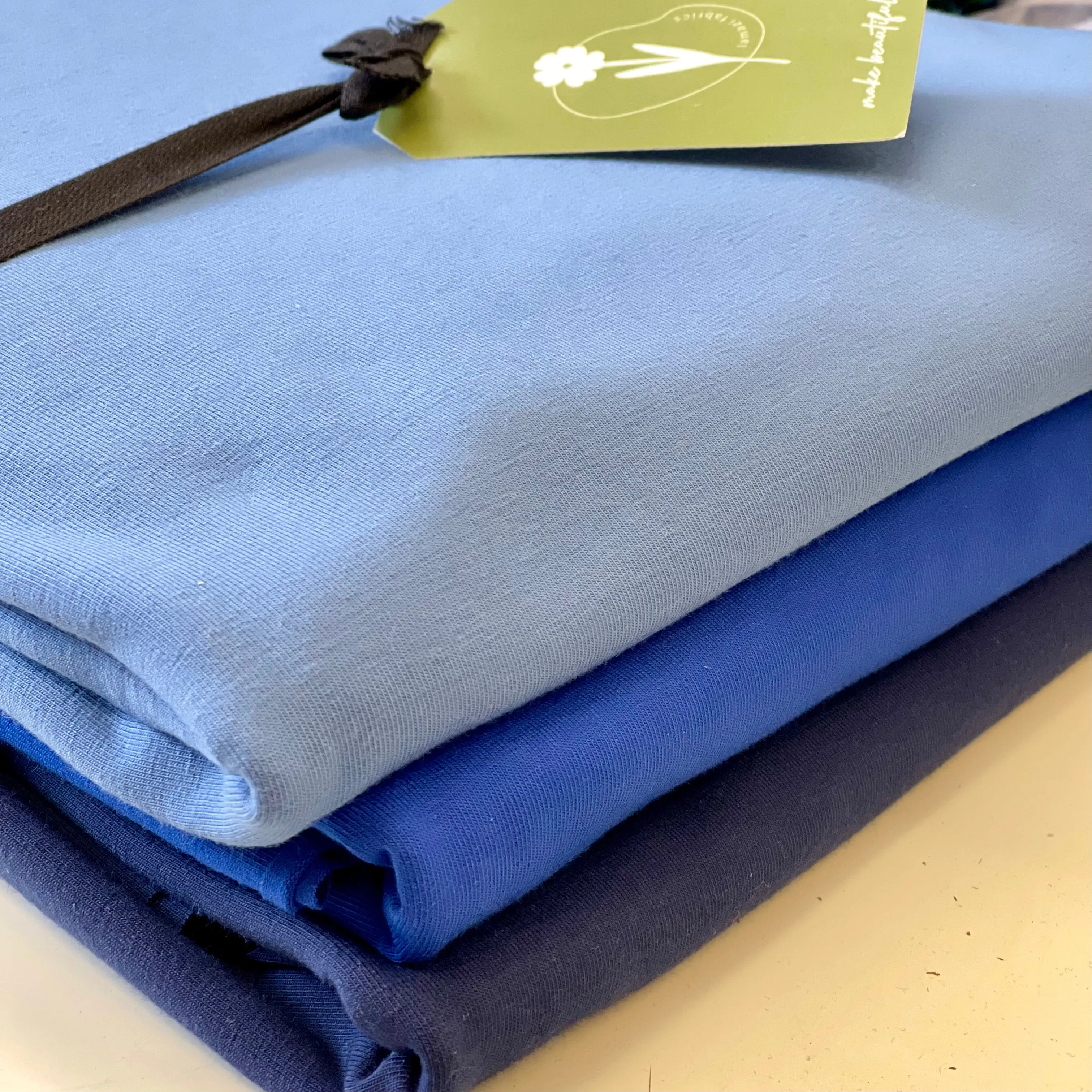 Colour Bundles - Blue Ocean Essential Chic Cotton Jersey Fabrics