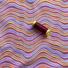 Danish Design - Rainbow Waves Cotton Jersey Fabric