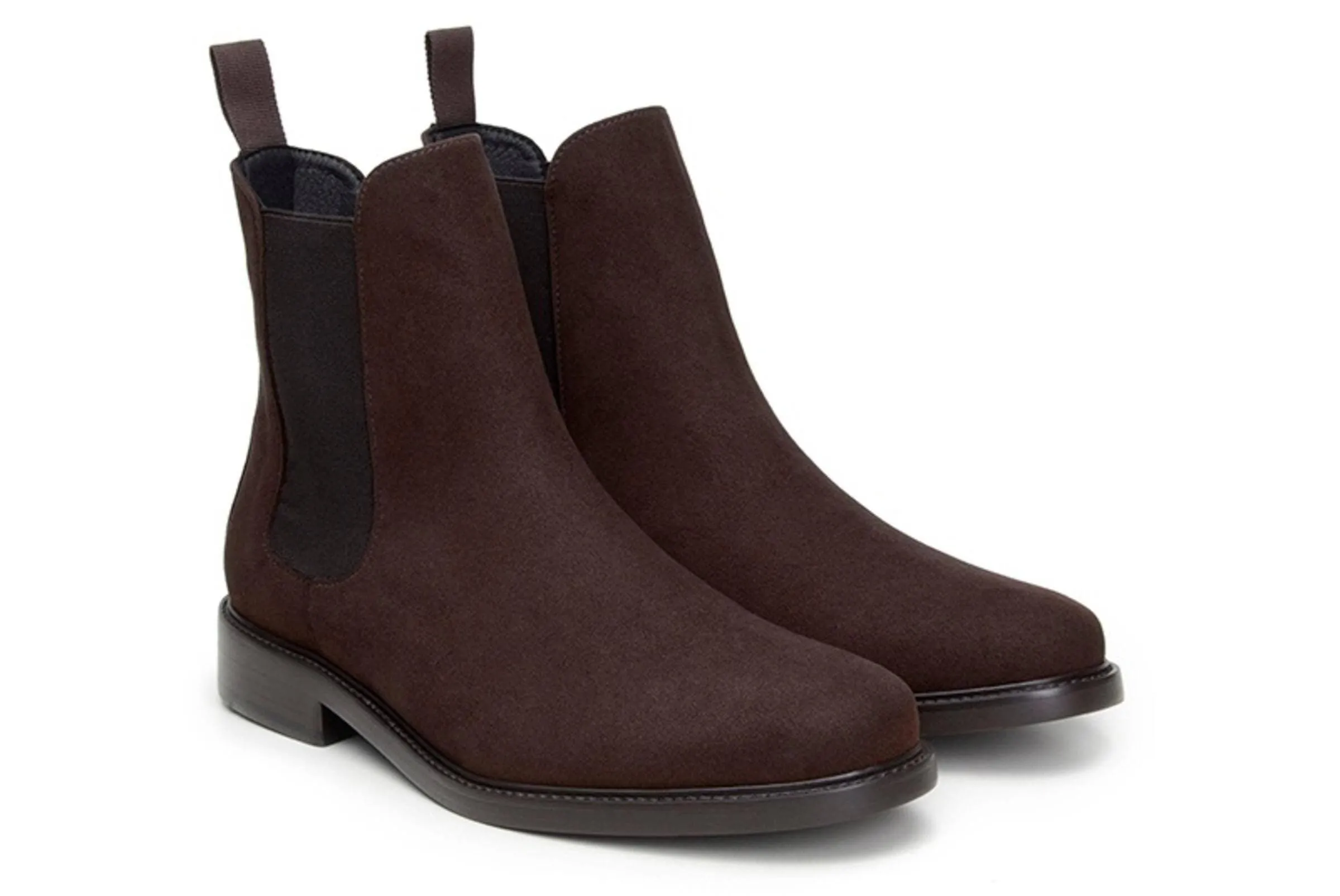 'Dylan' Unisex Chelsea Vegan Suede Boots by Ahimsa -  Espresso