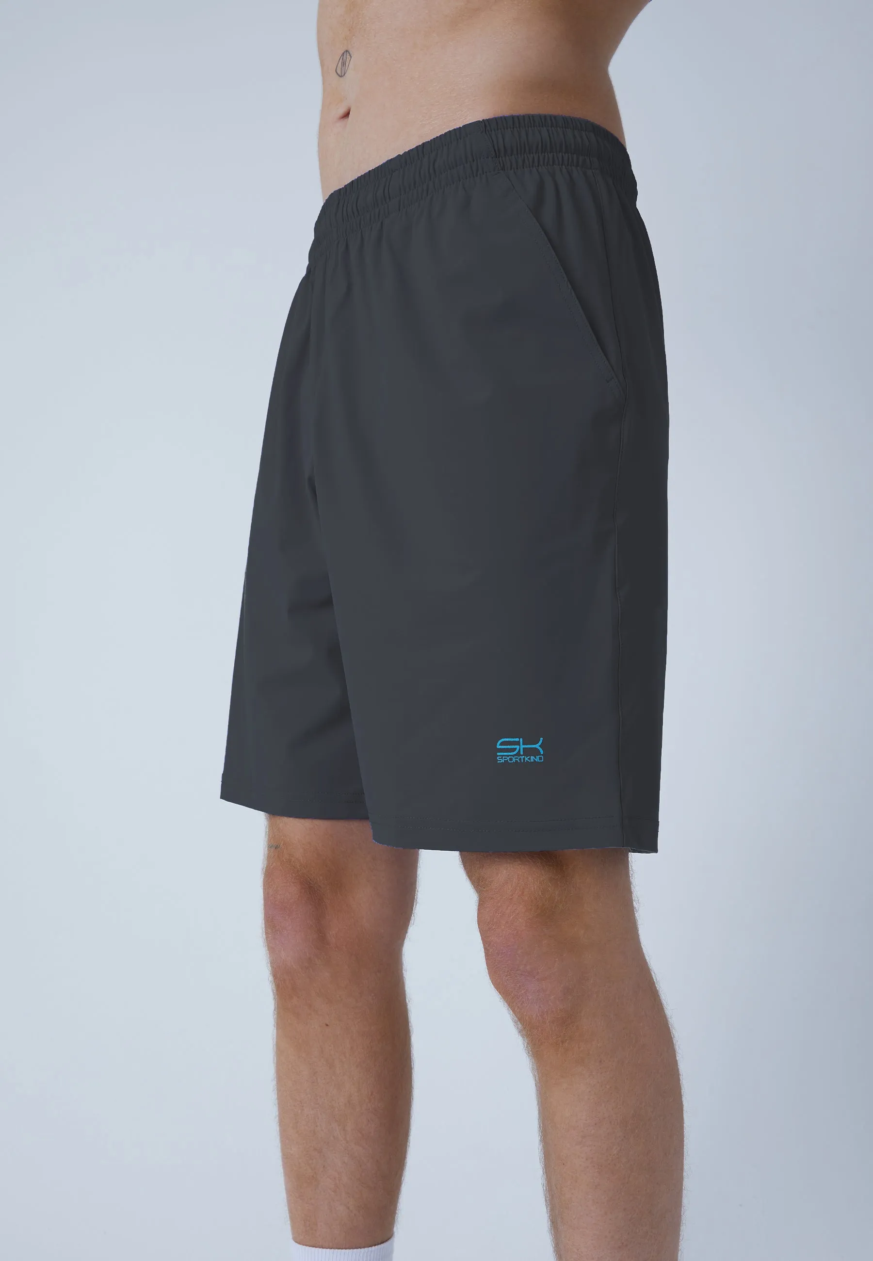 Long tennis shorts, stone grey