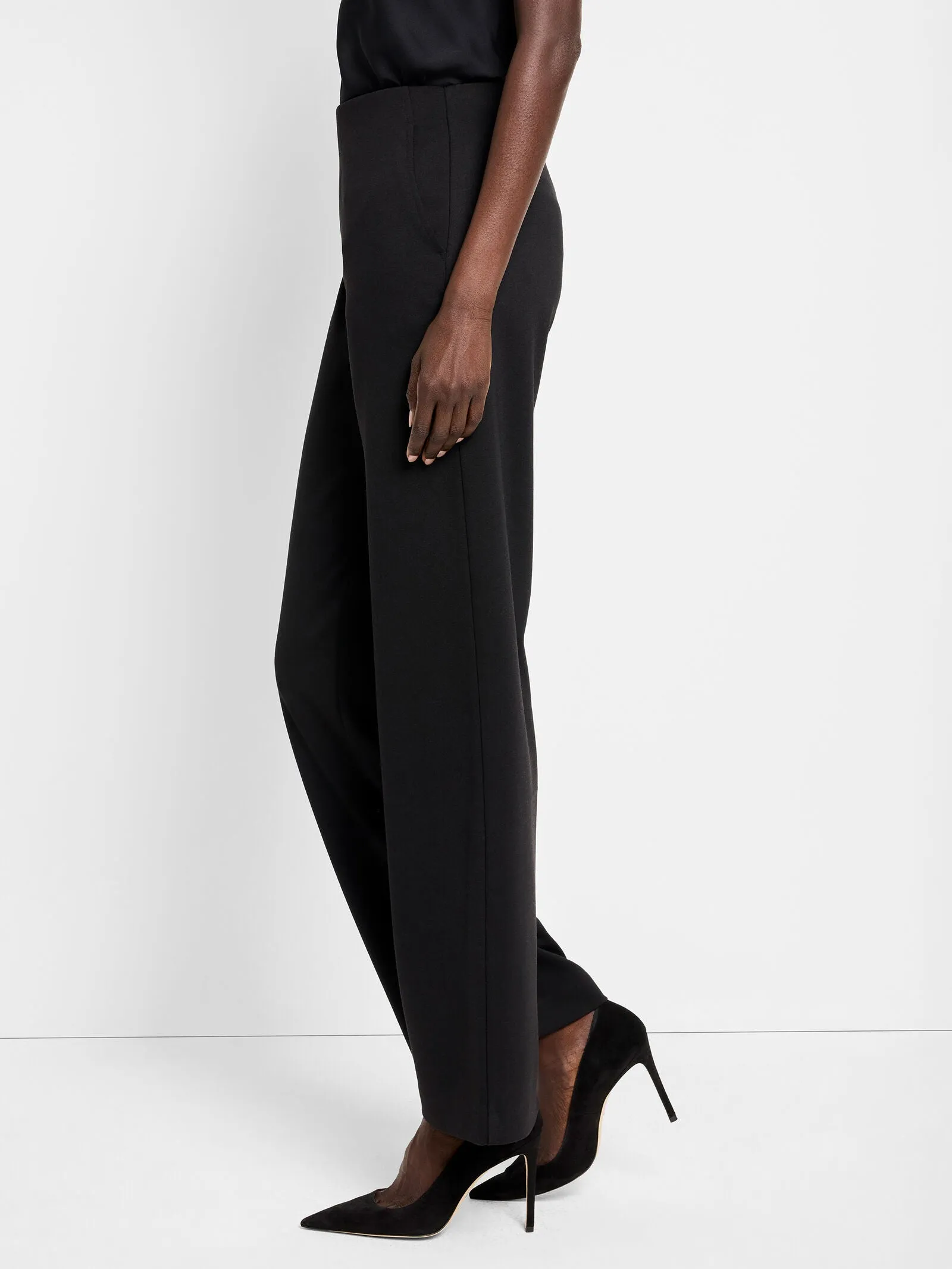 Nic   Zoe Drapey Ponte Wide Leg Pants