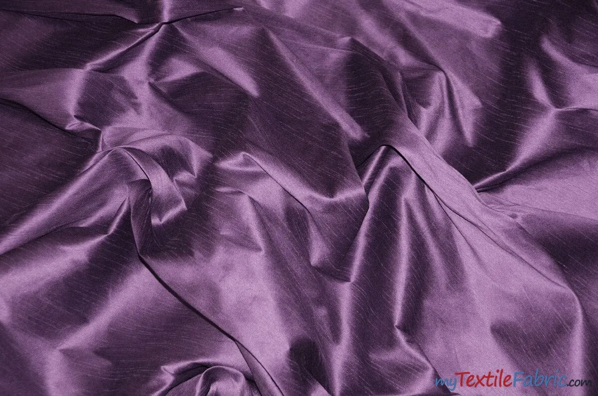 Polyester Silk Fabric - Faux Silk - Polyester Dupioni Fabric - Sample Swatch - 54&#34; Wide - Multiple Colors