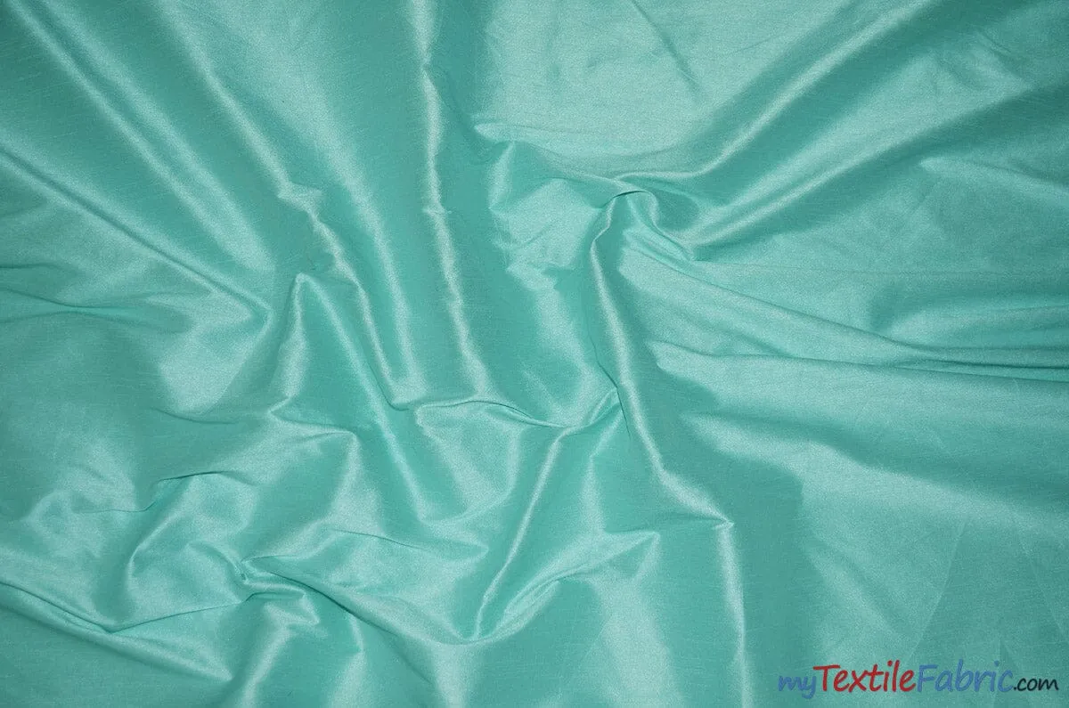 Polyester Silk Fabric - Faux Silk - Polyester Dupioni Fabric - Sample Swatch - 54&#34; Wide - Multiple Colors