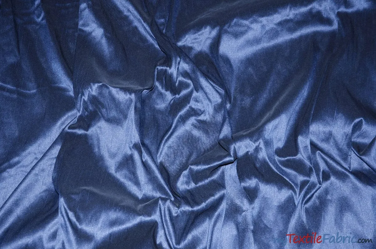 Polyester Silk Fabric - Faux Silk - Polyester Dupioni Fabric - Sample Swatch - 54&#34; Wide - Multiple Colors