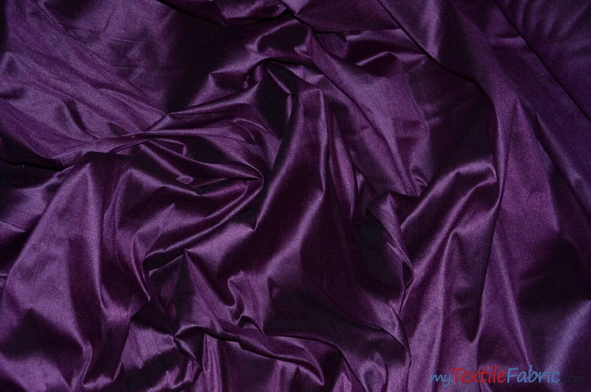 Polyester Silk Fabric - Faux Silk - Polyester Dupioni Fabric - Sample Swatch - 54&#34; Wide - Multiple Colors