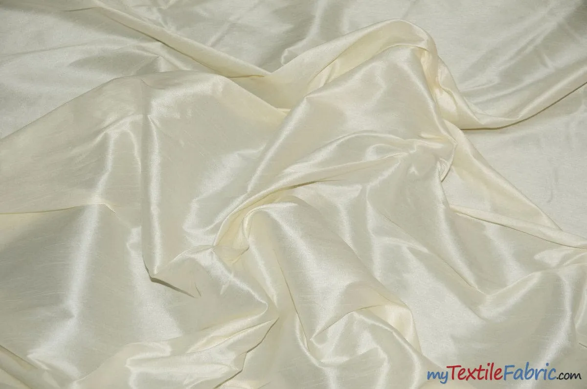 Polyester Silk Fabric - Faux Silk - Polyester Dupioni Fabric - Sample Swatch - 54&#34; Wide - Multiple Colors