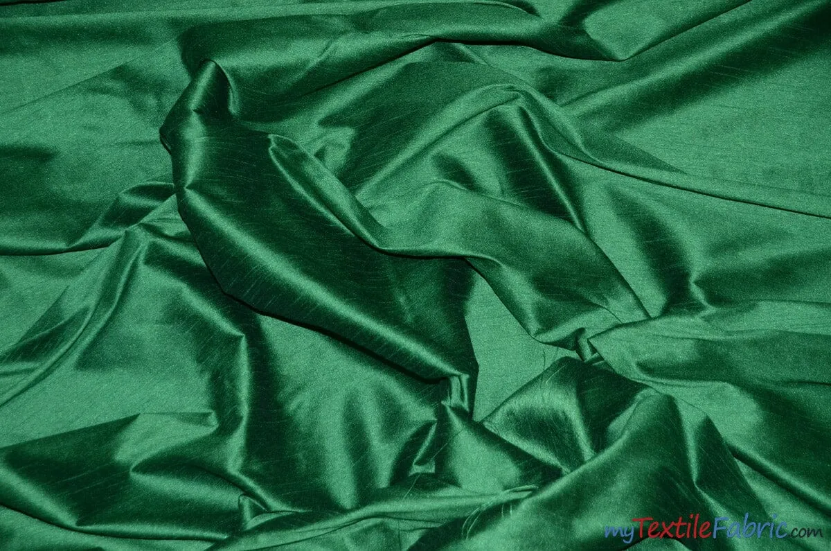 Polyester Silk Fabric - Faux Silk - Polyester Dupioni Fabric - Sample Swatch - 54&#34; Wide - Multiple Colors