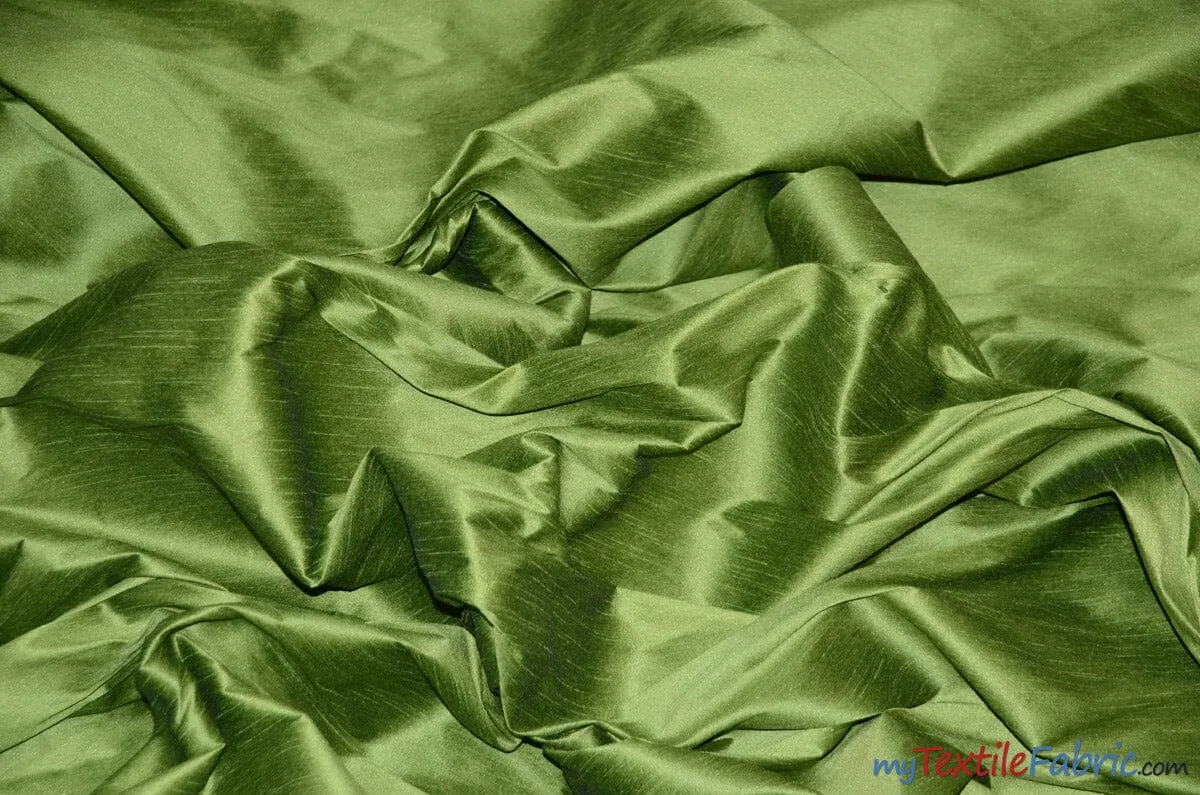 Polyester Silk Fabric - Faux Silk - Polyester Dupioni Fabric - Sample Swatch - 54&#34; Wide - Multiple Colors