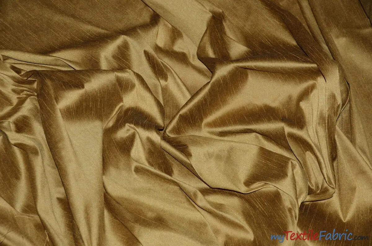 Polyester Silk Fabric | Faux Silk | Polyester Dupioni Fabric | Wholesale Bolt | 54" Wide | Multiple Colors |