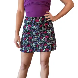 Purple Floral Athletic Slim Golf Skort