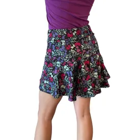 Purple Floral Flutter Golf, Running, Tennis Flower Skort