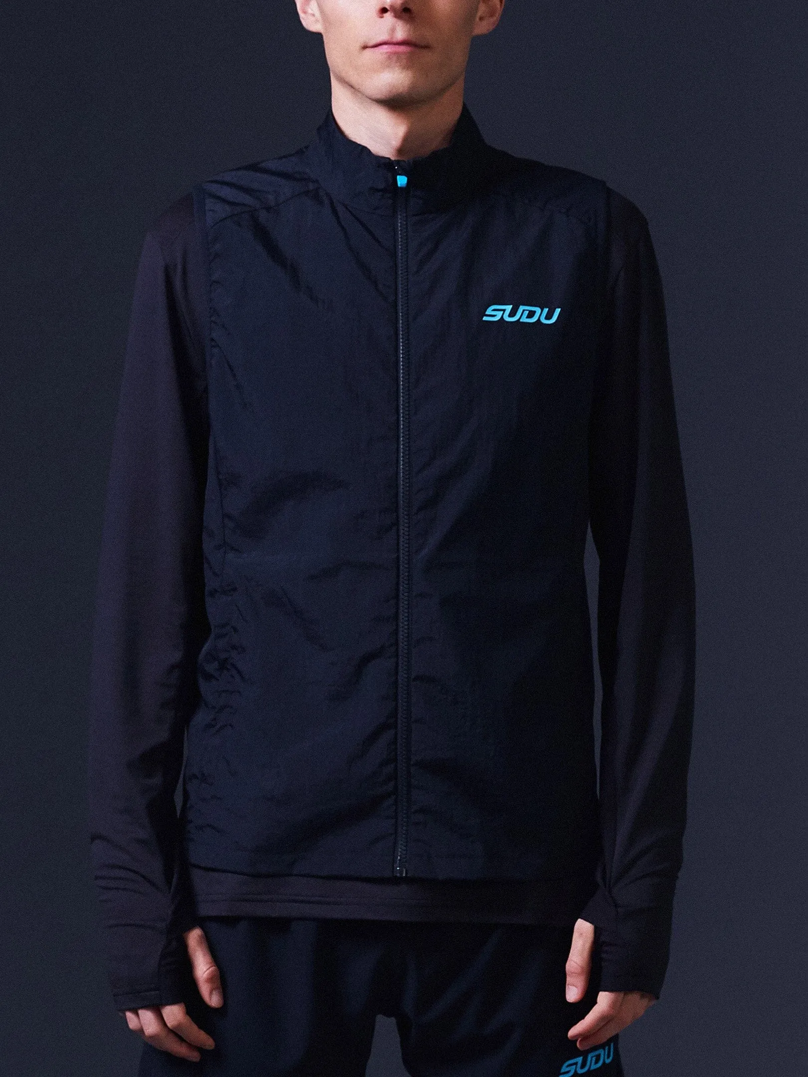 SRG 01 Run Gilet - Black/Blue